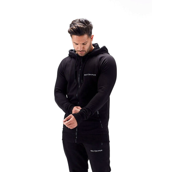 Half Human Mens Zip Hoodie from Half Human